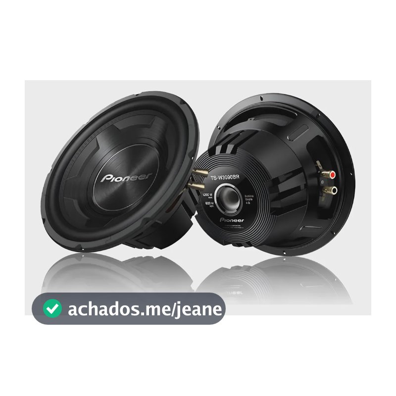 Subwoofer Pioneer 12 Tsw3090br 600w Bobina Dupla  Preto