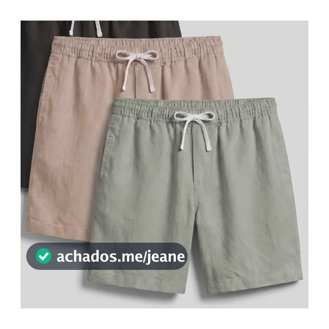 Kit 3 Bermuda Linho Short Masculino Moda Praia Leve Basico