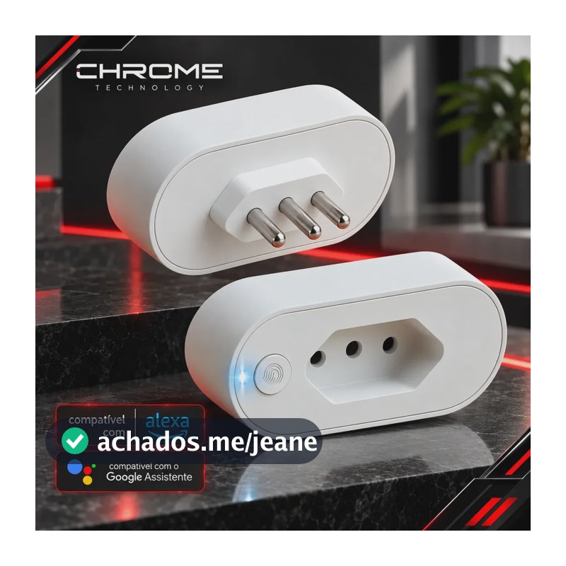 Kit 2 Tomada Inteligente Compatível Com Alexa Google Home Tuya Smart Life Wi-fi Bivolt Com Monitor De Consumo Automação Residencial Smart Plug 110V 220V Bivolt