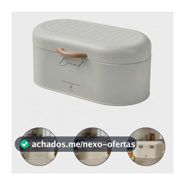 Porta Pão Grande Metal Organizador De Pães Bolo Moderno Creme Liso