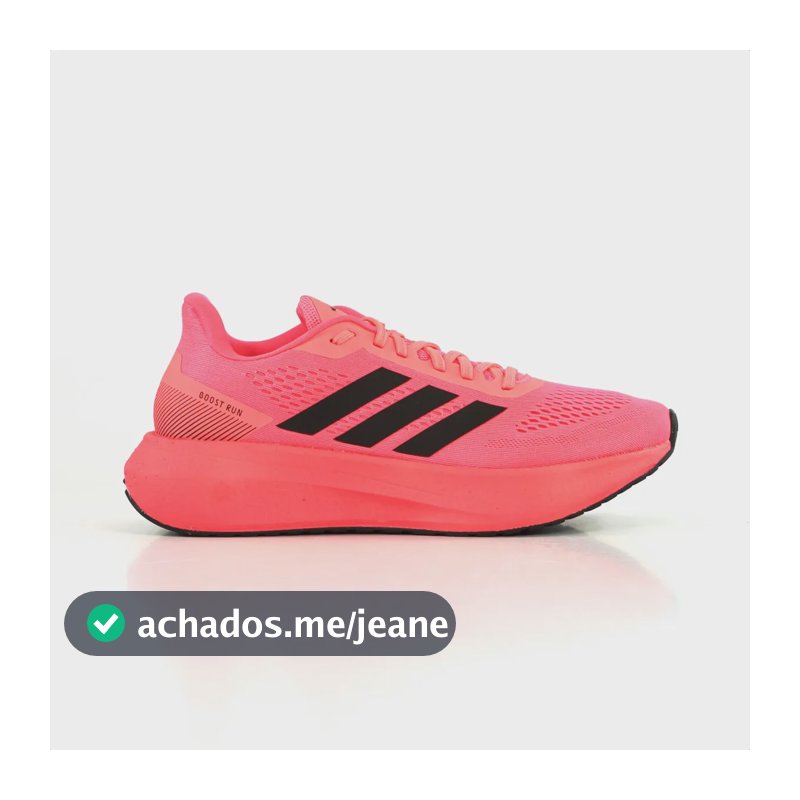 Tênis adidas Boost Run Florescente Performance Corrida Leve Rosa 37 Br