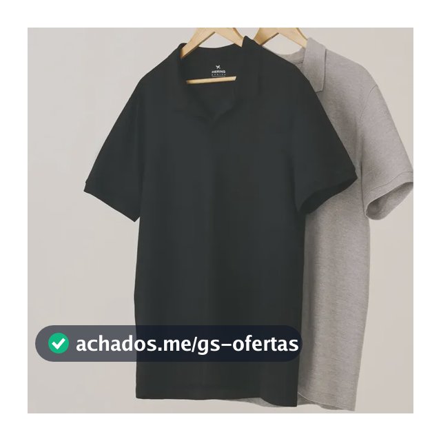 Kit Com 2 Camisas Polo Básicas Masculinas Hering