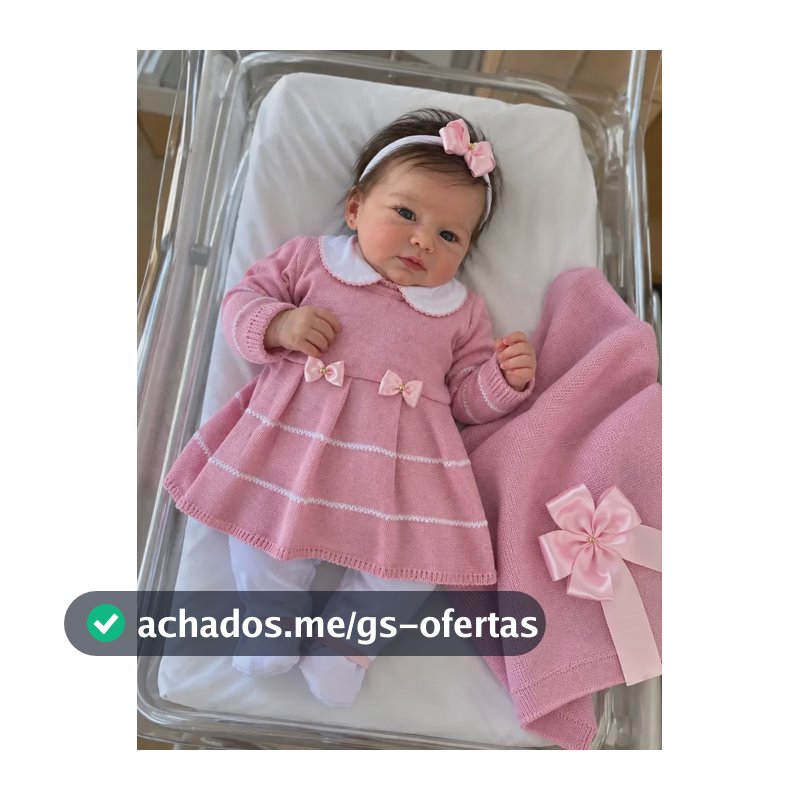 Saída De Maternidade Em Tricô Rosa Bebê Rosa 0 A 3 Meses