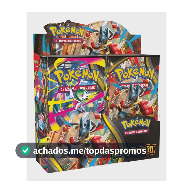 Box de Cartas Pokémon Mega Evolução TCG com 36 Boosters em Português