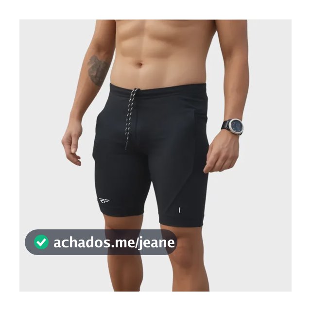 Bermuda De Compressão   Masculina Com Bolso Corrida