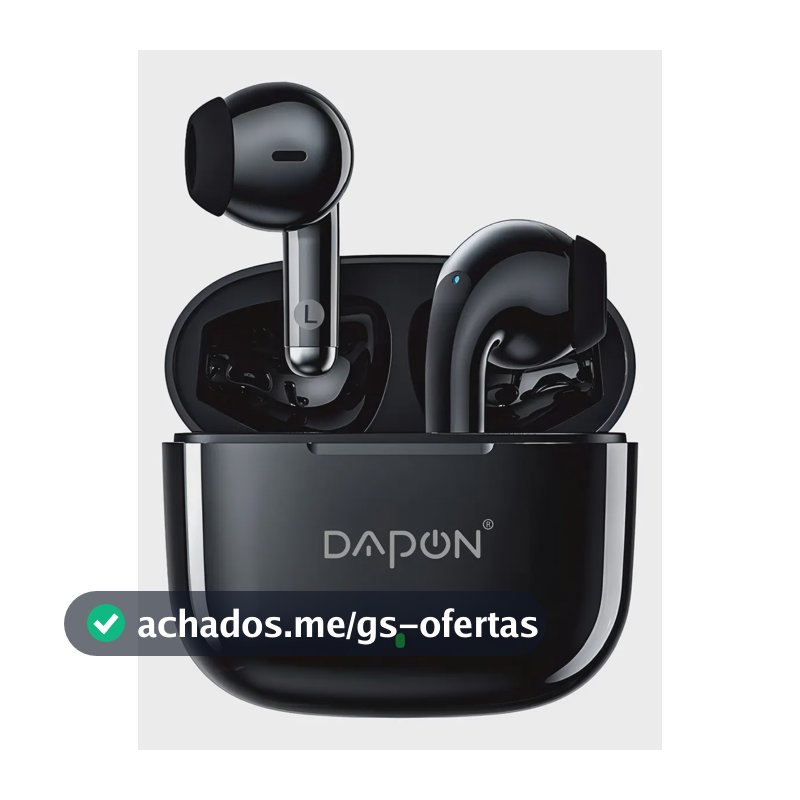 Fone De Ouvido Bluetooth TWS Dapon F25 Touch Sem Fio Com Microfone Cor Preto