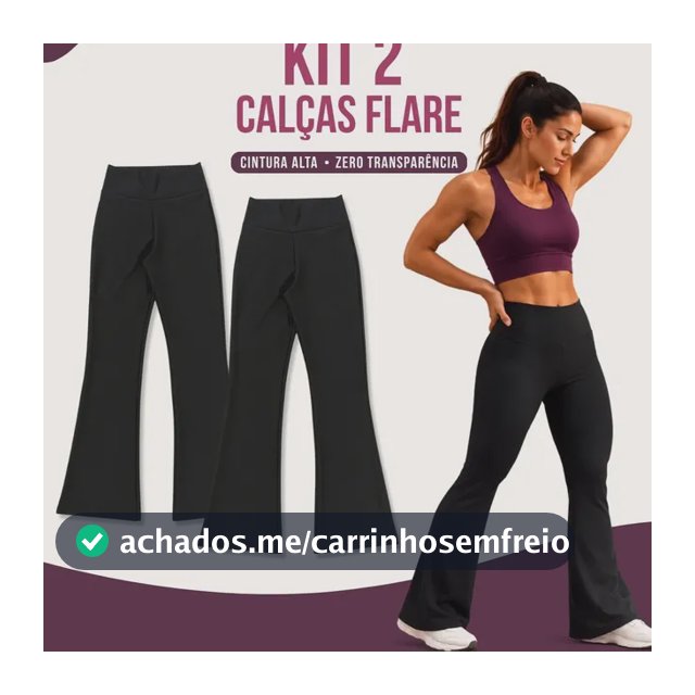 Kit 2 Calça Legging Bailarina Zero Transparência Grossa