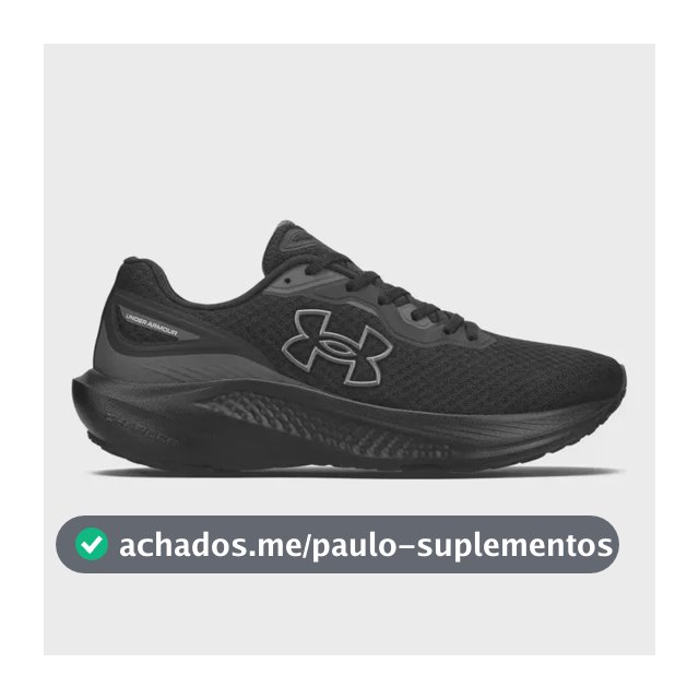 Tênis Under Armour Charged Wing 2 Preto Corrida Caminhada
