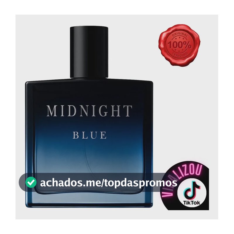 Perfume Masculino Midnight Blue 100ml Importado Original Alta Fixação