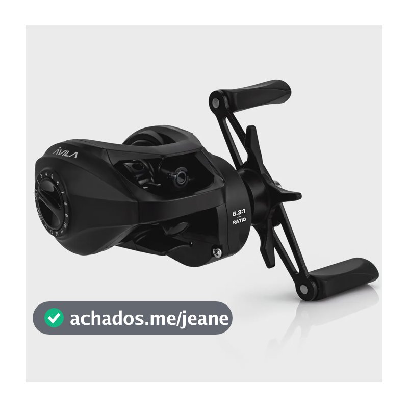 Carretilha De Pesca Ávila 2+1 Rolamentos Drag 5kgs Black Esquerda - Albatroz