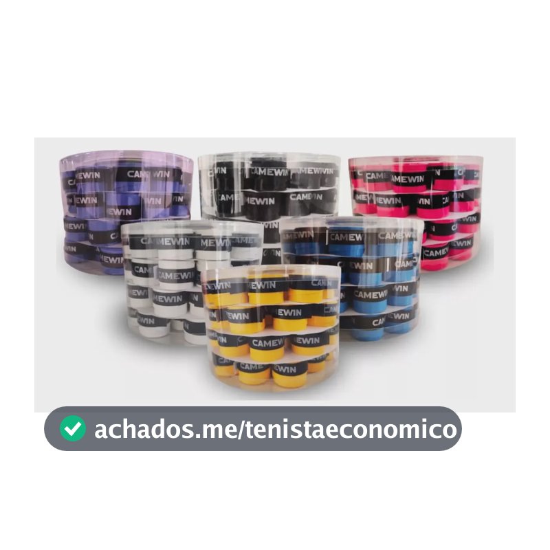 Kit 60 Overgrip Beach Tennis Padel Camewin Modelo Pegajoso | Mix Colorido