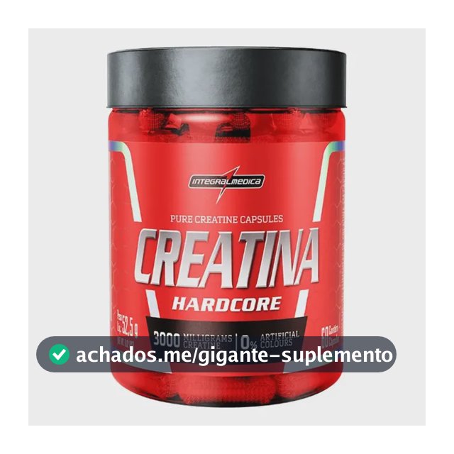 Creatina 100% Pura 60 Cápsulas Integralmédica Sem Sabor