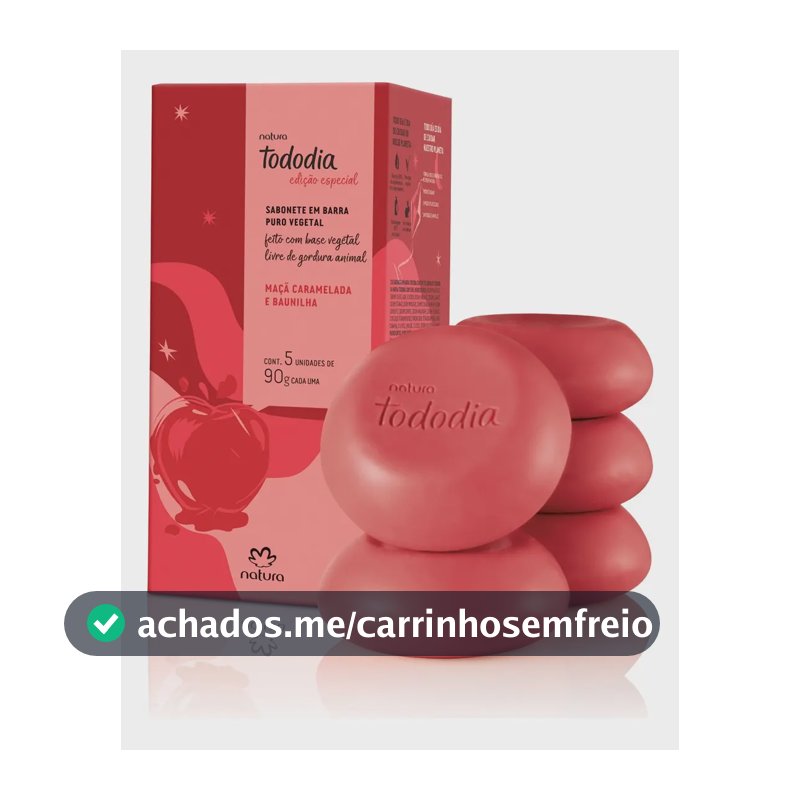 Sabonete Em Barra Natura Tododia Maçã Caramelada 5un 90g