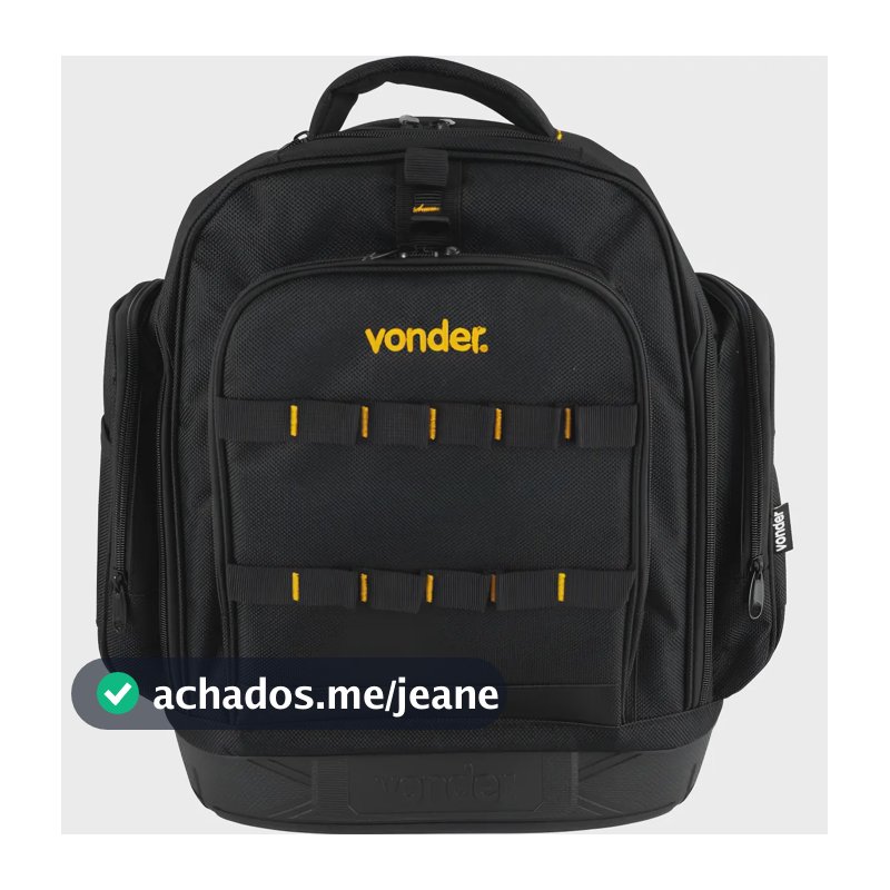 Mochila Para Ferramentas Base Emborrachada Mov300 - Vonder Preto