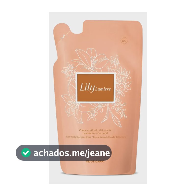 Boticário Refil Creme Acetinado Hidratante Desodorante Corpo