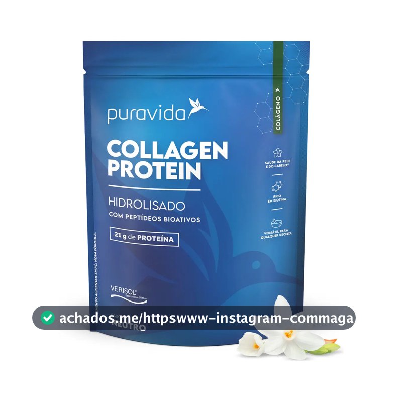 Collagen Protein Neutro 450g Sem Sabor Puravida Sem Sabor