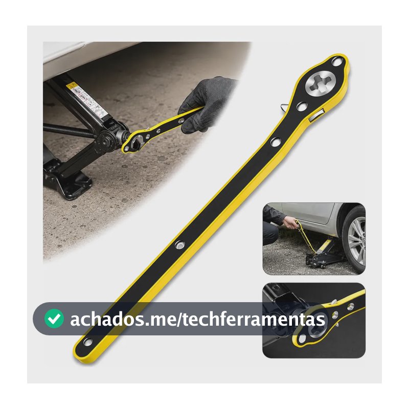 Chave Catraca Universal Para Macaco De Carro Automotivo Preto