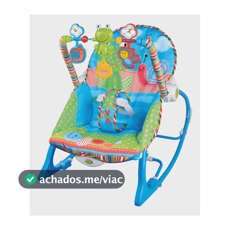 Cadeirinha Descanso Bebe Musical Maxi Baby Até 18kgs Azul