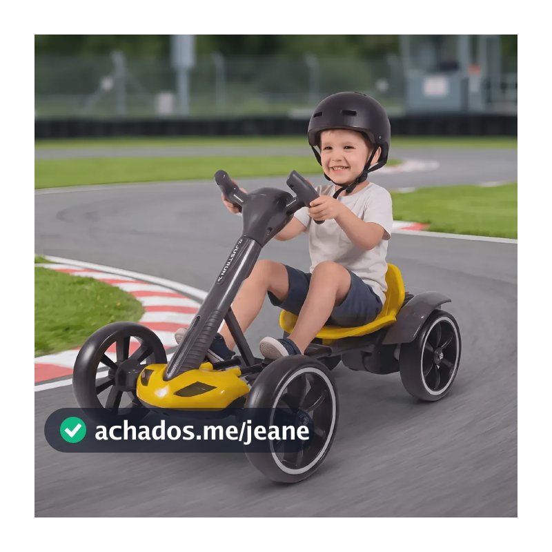 Mini Kart Elétrico Infantil Justfun A Bateria Amarelo