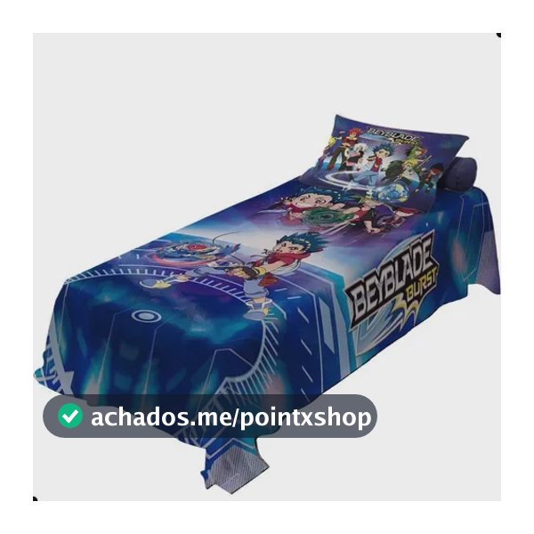 Jogo Lençol + Fronha Temático Infantil Modelos Beyblade Burst