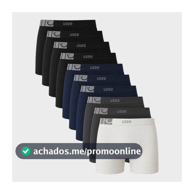Kit Com 10 Cuecas Boxer Microfibra Adulto Usee Brasil