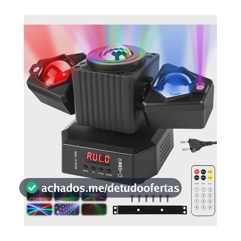 50w Luz Pra Festa 3 Leds Rgbw Moving Head Light Com Efeitos 127/220v