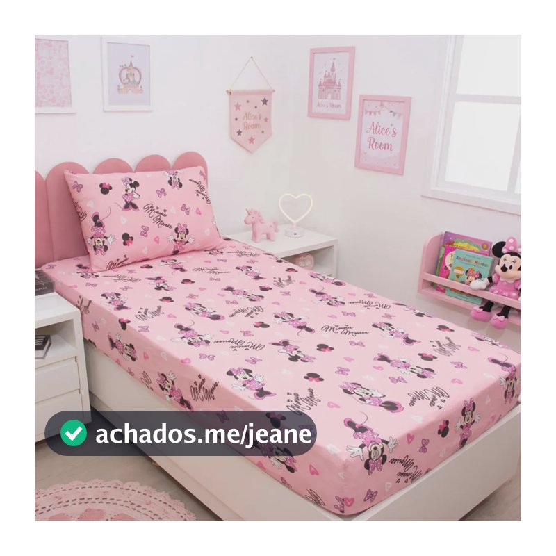 Jogo De Cama Infantil Solteiro Minnie Mouse Rosa Estampa Estrela Algodão Lençol E Fronha Em Malha Dblun Decorações