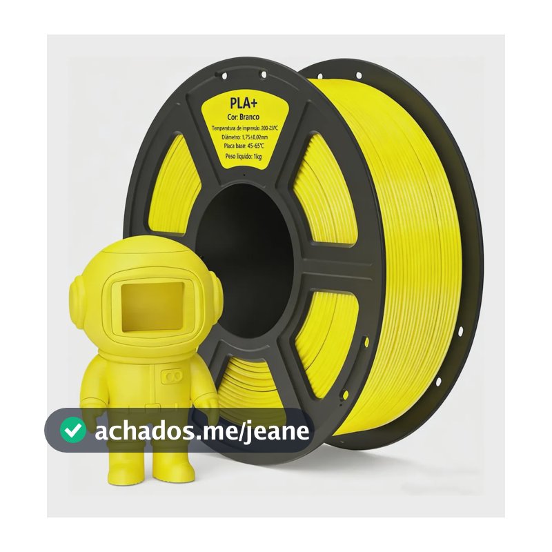 High Speed Impressão 3d Pla+ Filamento 1.75mm Premium 1kg Amarelo