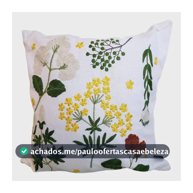 Kit 2 Capas De Almofada 43x43cm Estampas Florais E Coloridas Floral Verde