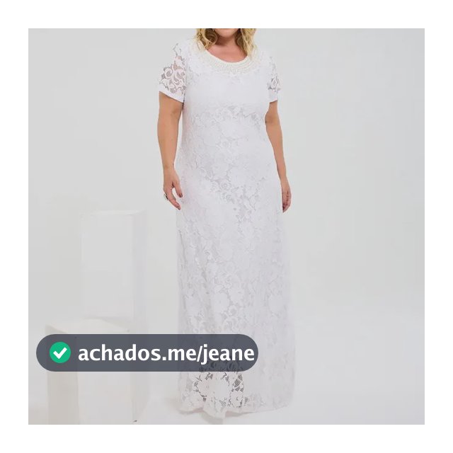 Roupa Feminina Plus Size Vestido Longo Renda Para Gordinha