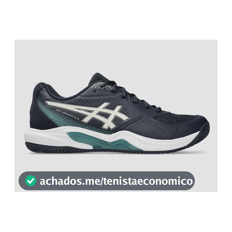 Tênis Asics Gel Dedicate 9 Clay - Midnight/oatmeal Marinho 41 Br