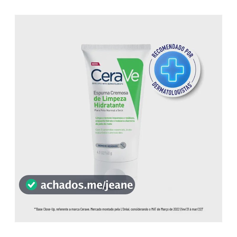 Espuma Cremosa Cerave de Limpeza Hidratante 140g