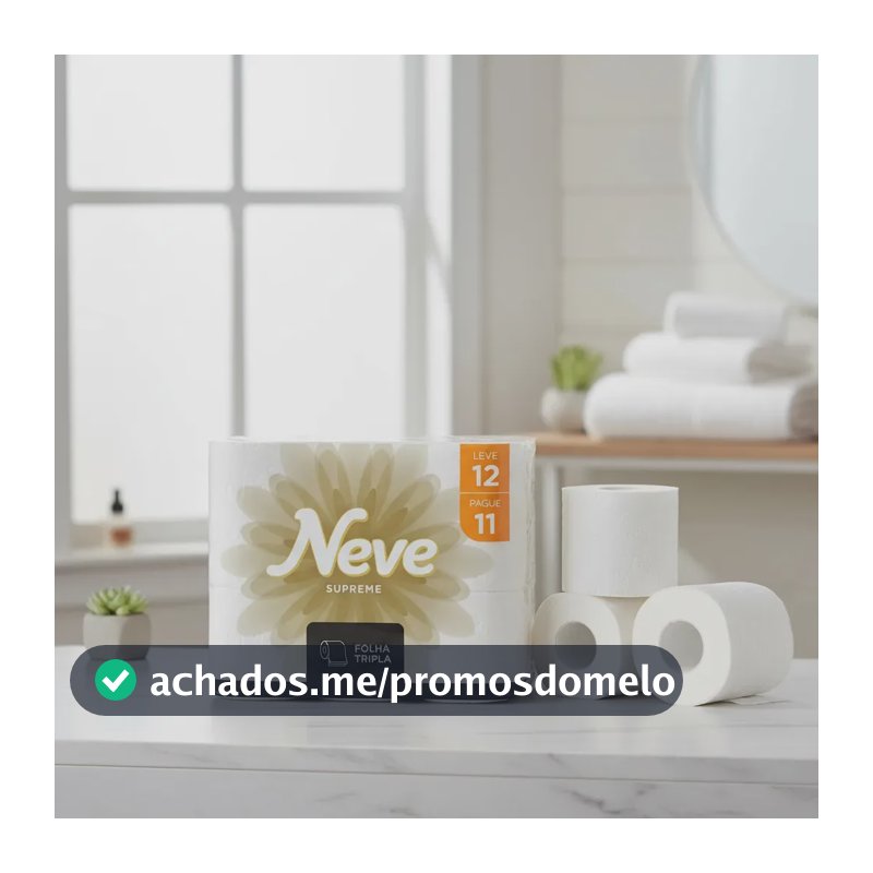 Papel Higiênico Supreme Folha Tripla Com 12 Rolos Neve