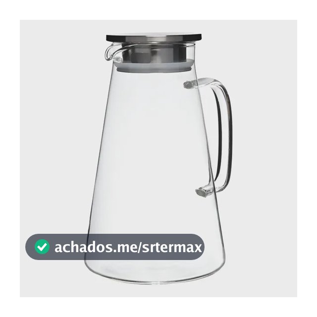 Jarra De Vidro Borossilicato Com Tampa De Inox 1,8 Litros