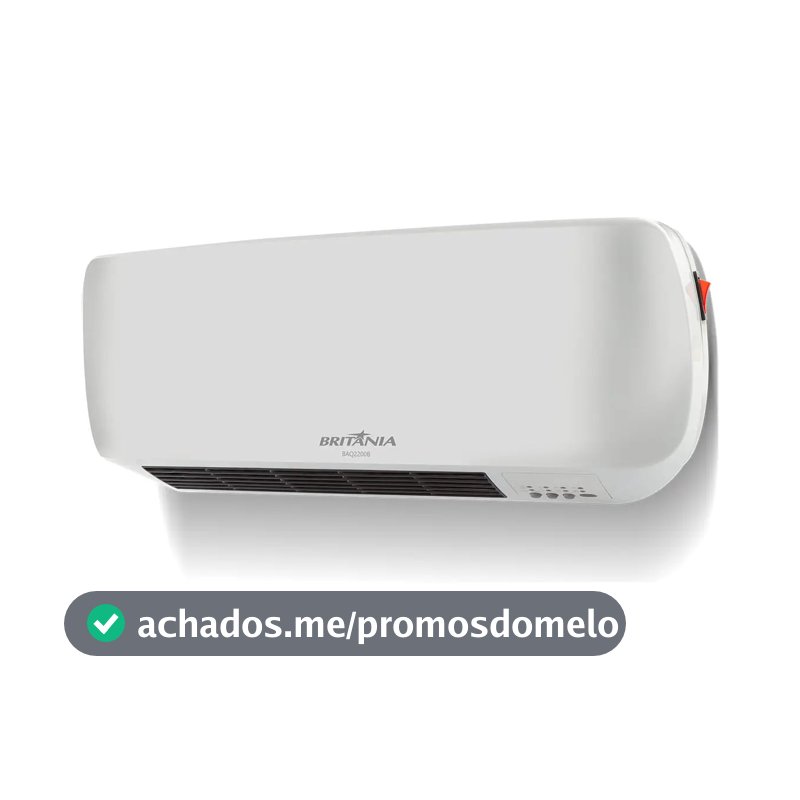 Aquecedor Britânia De Parede 1500w 2 Em 1 Baq2200b Cor Branco