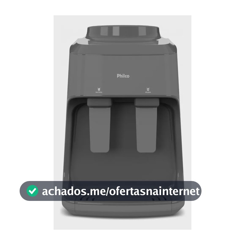 Bebedouro De Mesa Água Natural E Gelada Bivolt Philco Pbe15c Cinza-escuro