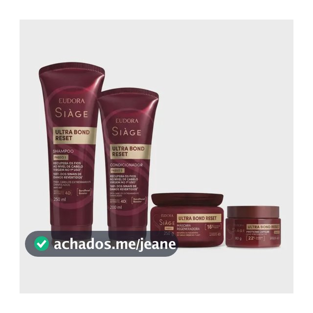 Combo Siàge Ultra Bond Reset (4 Itens)