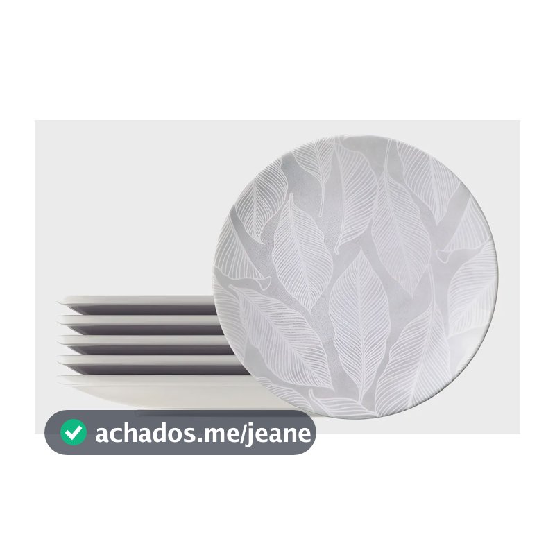 Kit Prato Sobremesa Em Porcelana Arbo 6 Peças Tramontina