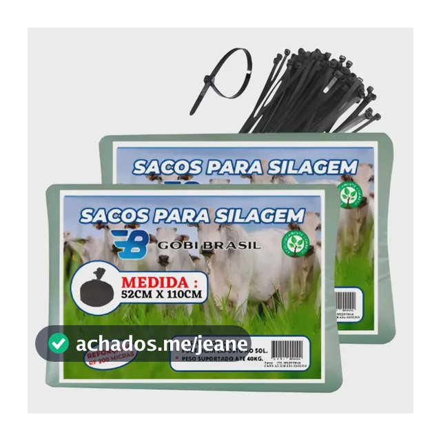 Saco De Silagem 500 Unidades + 500 Abraçadeiras
