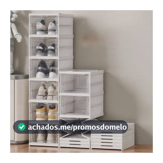 Sapateira Vertical Empilhável 6 Pares Organizador De Calçados Modular Branco Caixa de Tênis Fácil Montagem