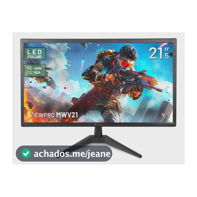 Monitor Viewpro MWV21 LED de 21.5" Full HD Com HDMI e VGA