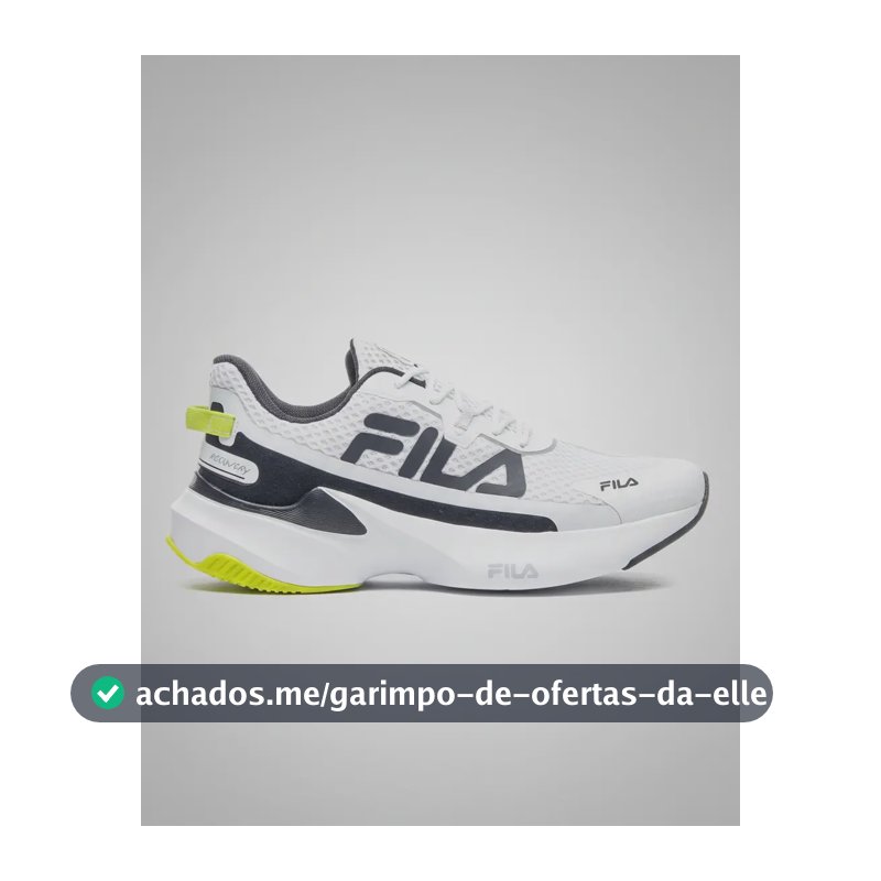 Tênis Masculino Fila Recovery Esportivo Original Verde-limão 42 Br