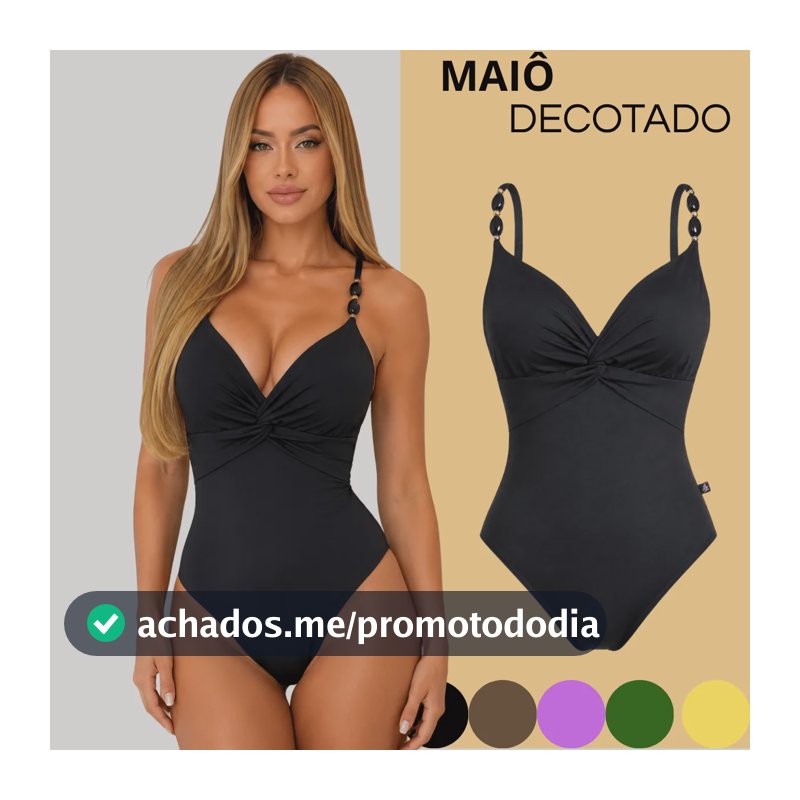 Maiô Feminino Praia Suplex Poliamida Premium Body Comfortáve Preto Liso Exgg(48-50)