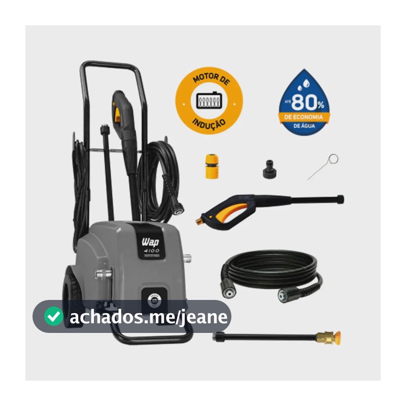 Lavadora De Alta Pressão Profissional Wap 4100 W2 420l/h Motor De Indução 1650psi 1500w 127V