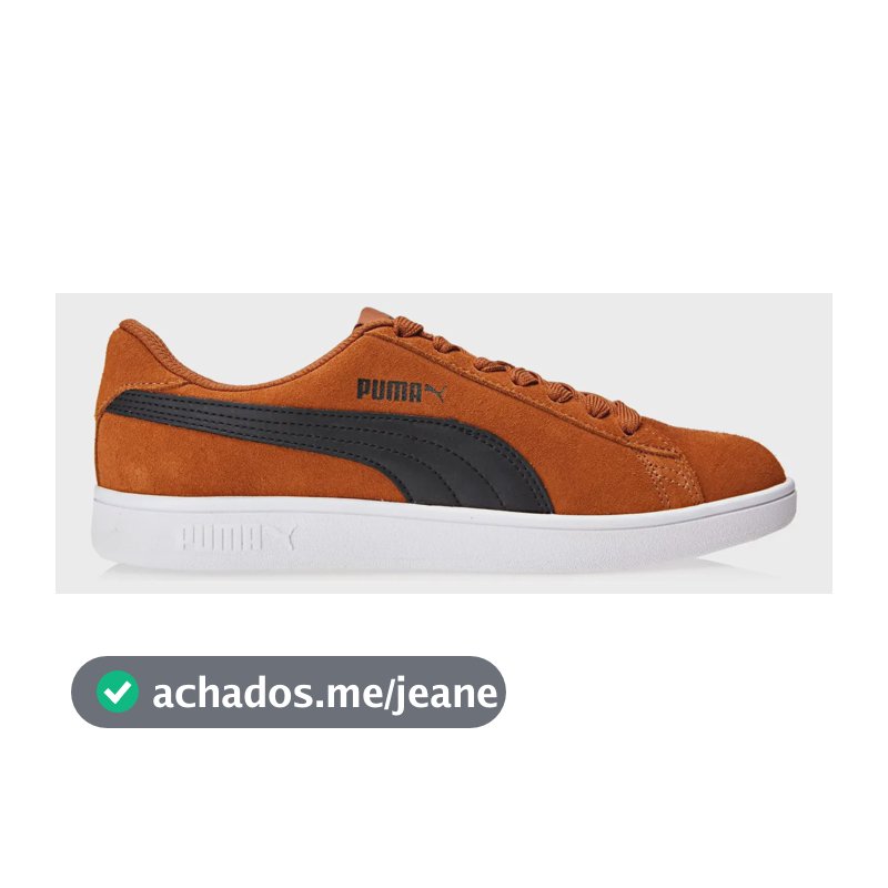 Tênis Masculino E Feminino Smash V2 Bdp Puma Teak-puma Black-puma White Liso 38 Br