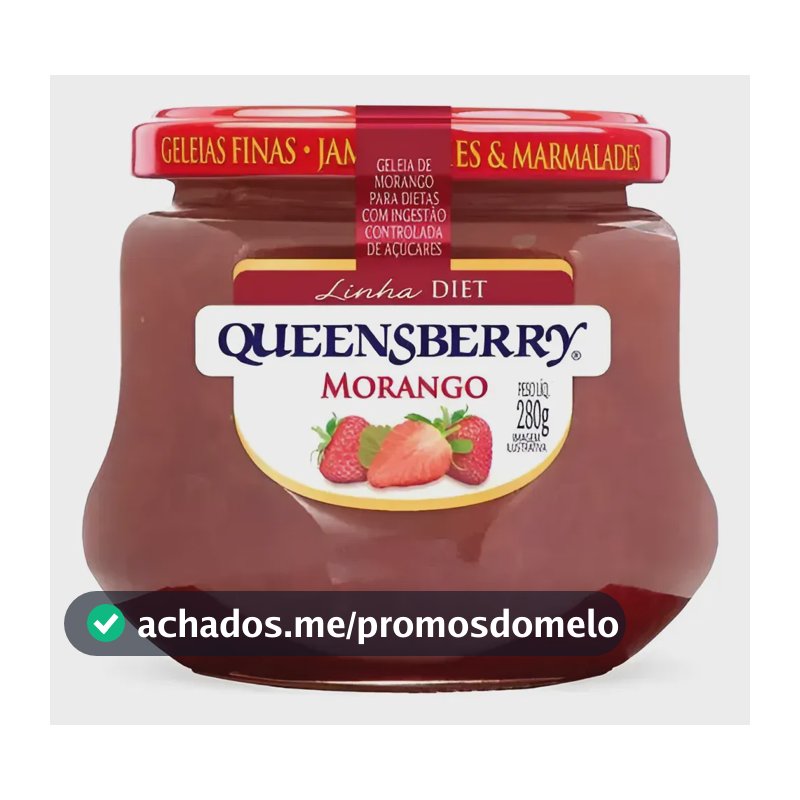 Geleia Morango Diet Queensberry Vidro 280g