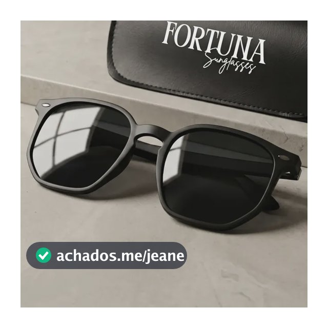 Óculos De Sol Hexagonal Masculino Premium Uv400 Flexivel Preto