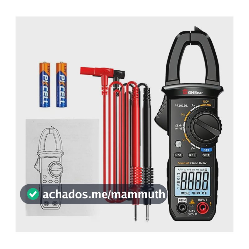 Alicate Amperímetro Digital Inteligente,Kit Multímetro Digital Amperímetro Alicate Portátil Sonoro,Kit Alicate Amperímetro Detector 600V