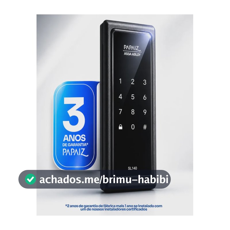 Fechadura Digital Eletronica Papaiz Sl140 Sobrepor | Senha Fechamento Automático