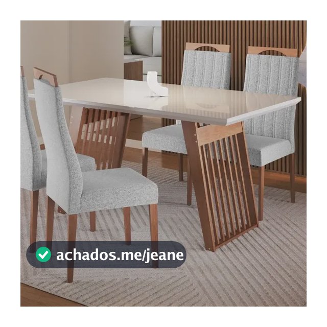 Conjunto Sala De Jantar Moscou Com 4 Cadeiras Grecia Madetal